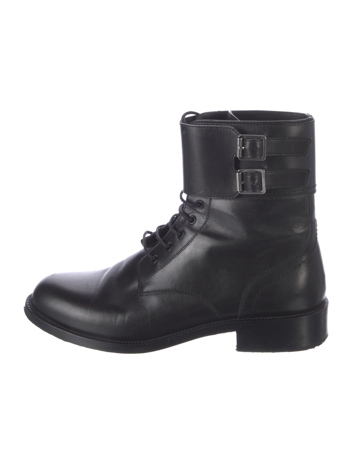 Saint Laurent Army 20 Leather Combat Boots