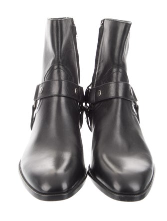 Saint Laurent Leather Moto Boots