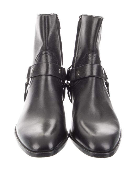 Saint Laurent Leather Moto Boots