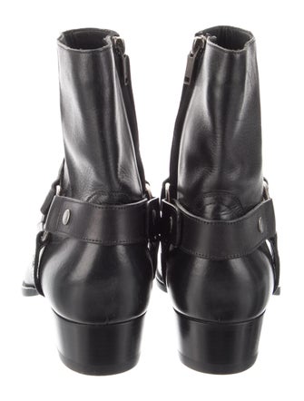 Saint Laurent Leather Moto Boots
