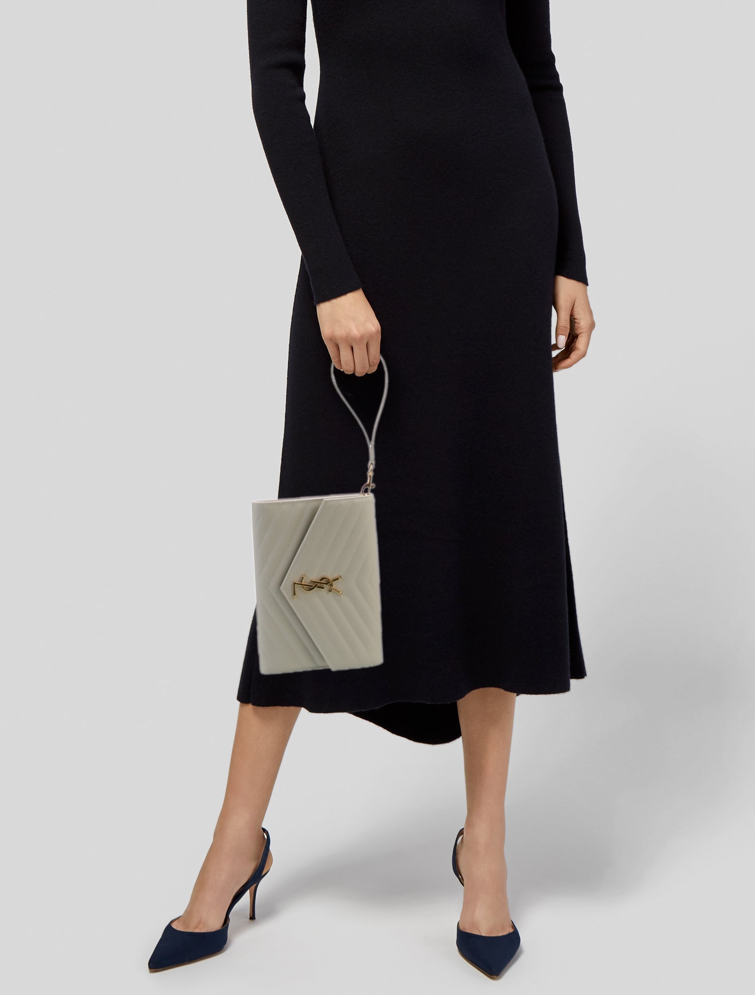 Saint Laurent Leather Cassandre 2024