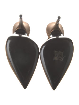 Saint Laurent Satin Crystal Embellishments Slingback Pumps