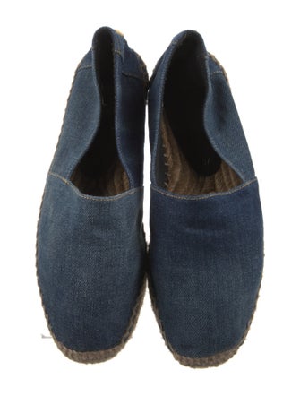 Saint Laurent Denim Embroidered Accent Espadrilles