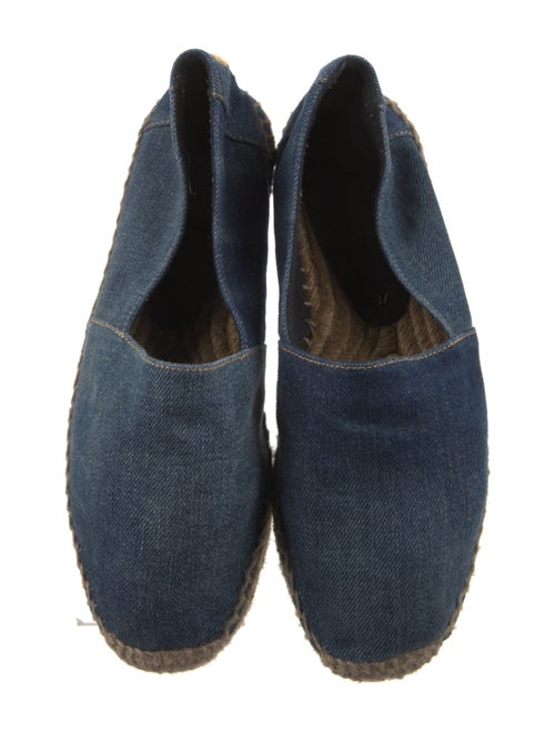 Saint Laurent Denim Embroidered Accent Espadrilles