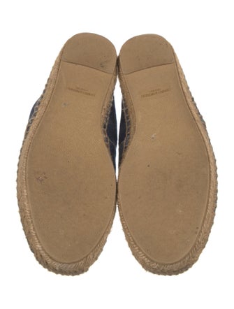 Saint Laurent Denim Embroidered Accent Espadrilles