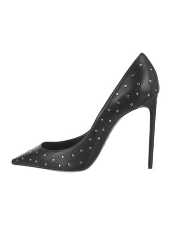 Saint Laurent Leather Studded Accents Pumps