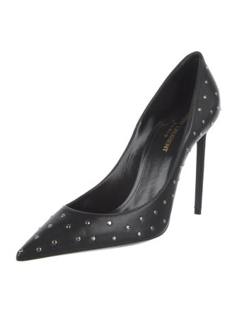 Saint Laurent Leather Studded Accents Pumps