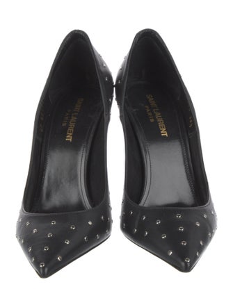 Saint Laurent Leather Studded Accents Pumps