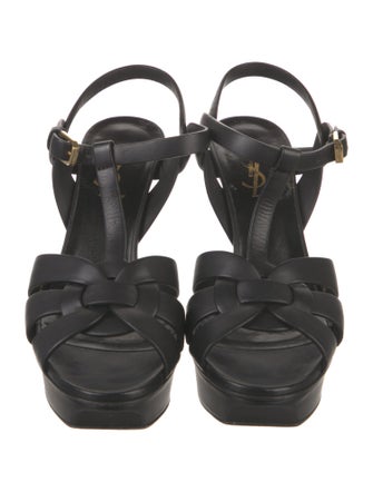 Saint Laurent Leather T-Strap Pumps