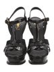 Saint Laurent Patent Leather T-Strap Sandals