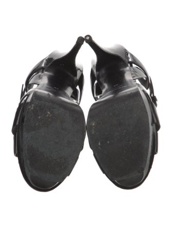 Saint Laurent Patent Leather T-Strap Sandals