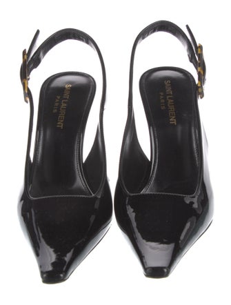 Saint Laurent Dune Slingback Pump Patent Leather Slingback Pumps