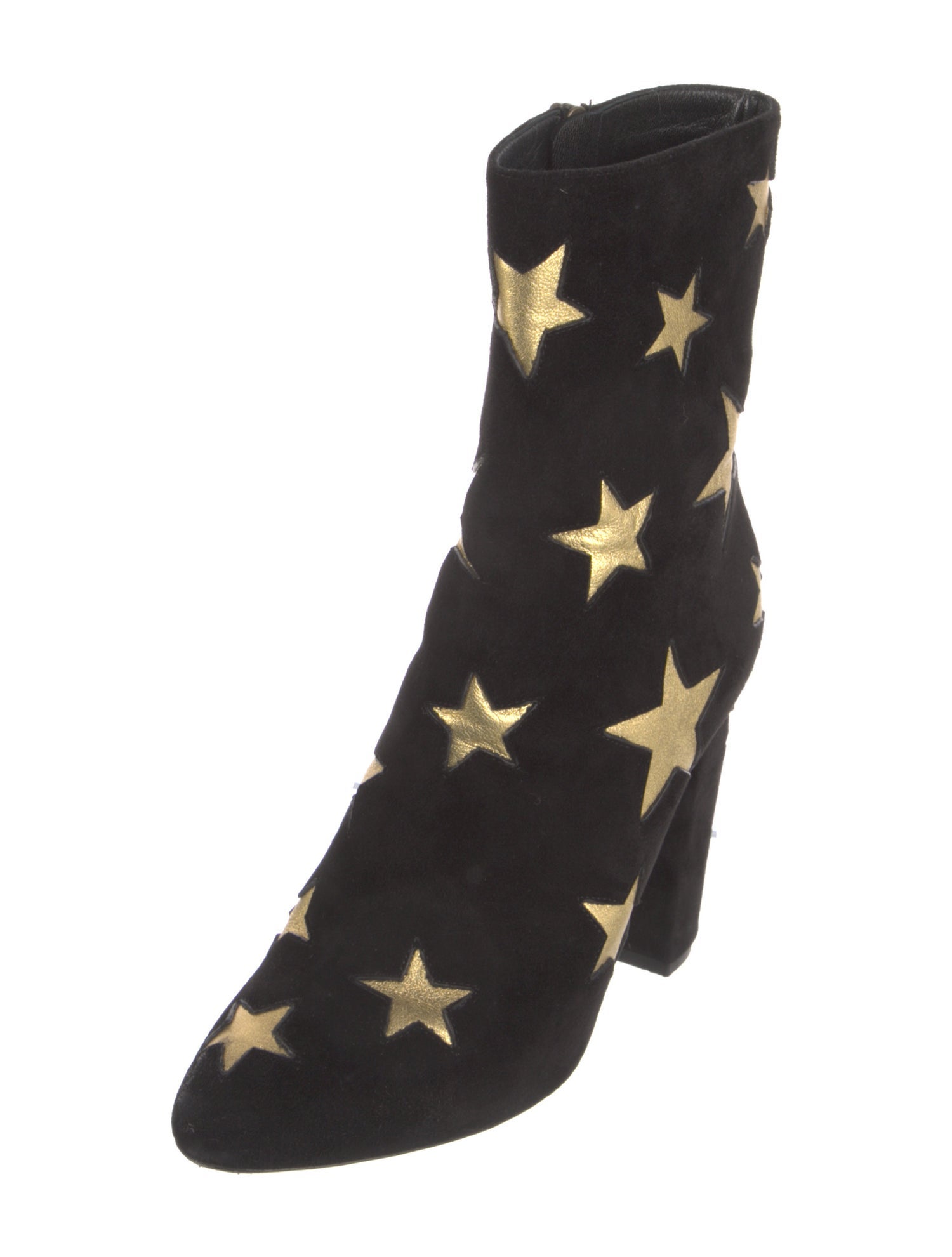 Saint Laurent Suede Printed Boots