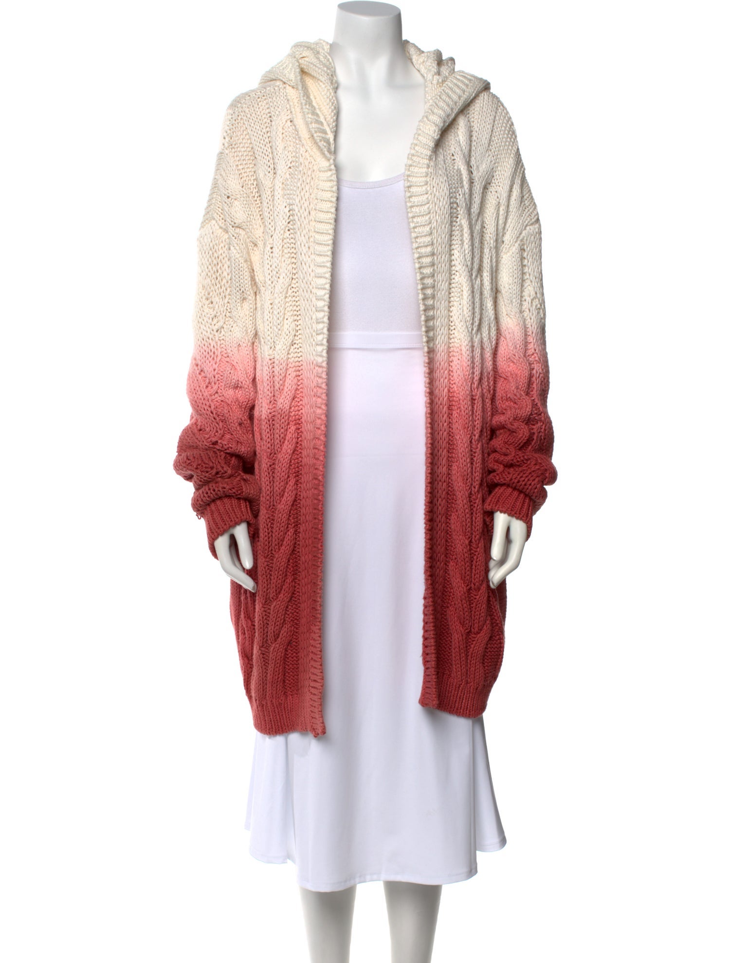 Saint Laurent Colorblock Pattern Open Front Sweater