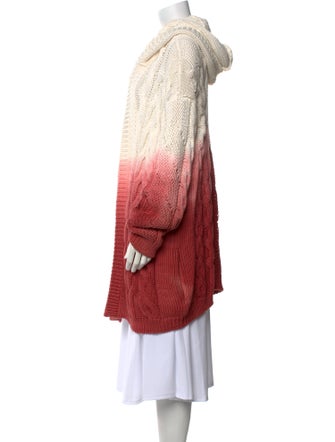 Saint Laurent Colorblock Pattern Open Front Sweater