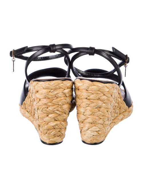 Saint Laurent Leather Colorblock Pattern Espadrilles