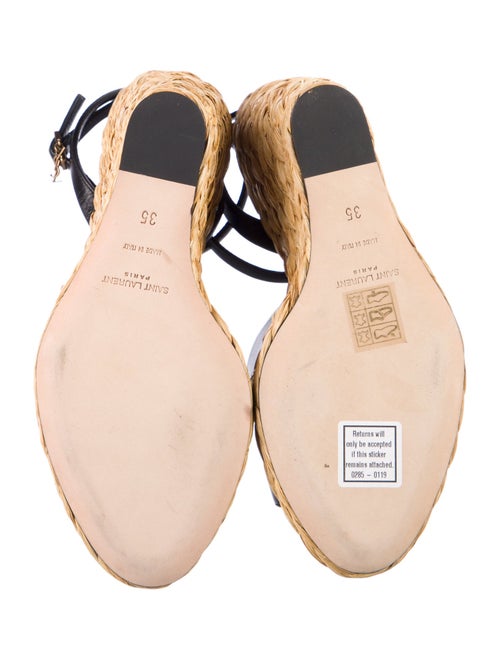 Saint Laurent Leather Colorblock Pattern Espadrilles