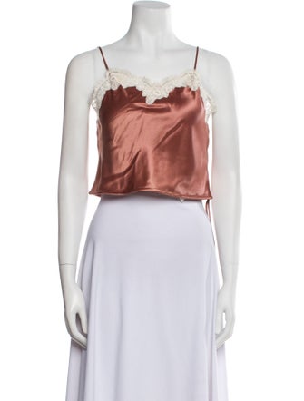 Saint Laurent 2022 Silk Crop Top