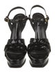 Saint Laurent Patent Leather T-Strap Sandals