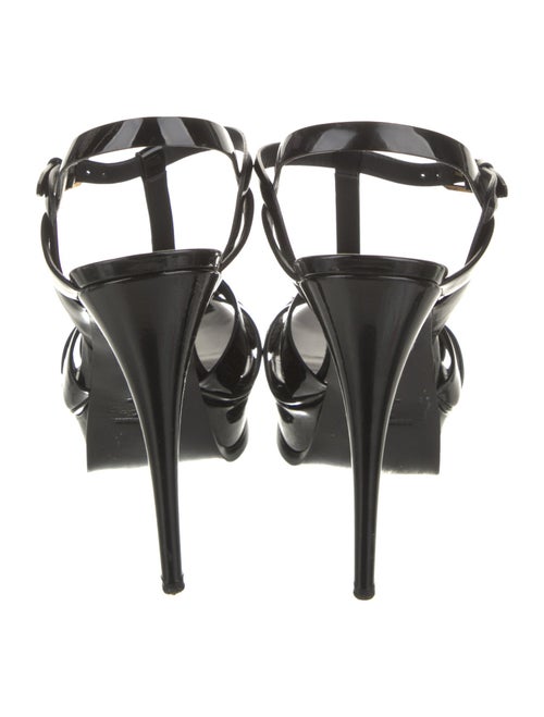 Saint Laurent Patent Leather T-Strap Sandals