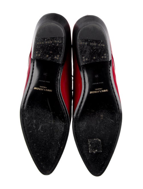 Saint Laurent Patent Leather Lace-Up Boots