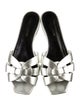 Saint Laurent Leather Cutout Accent Slides