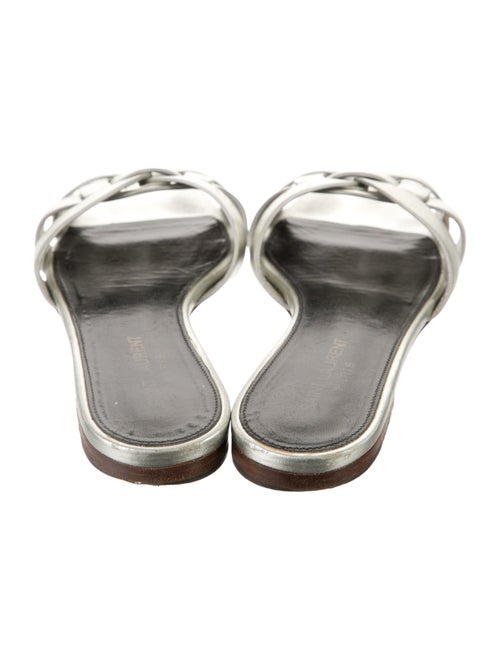 Saint Laurent Leather Cutout Accent Slides