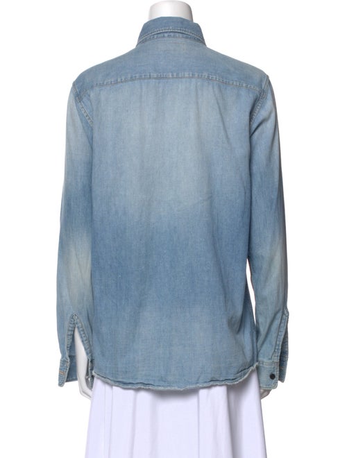 Saint Laurent Long Sleeve Button-Up Top