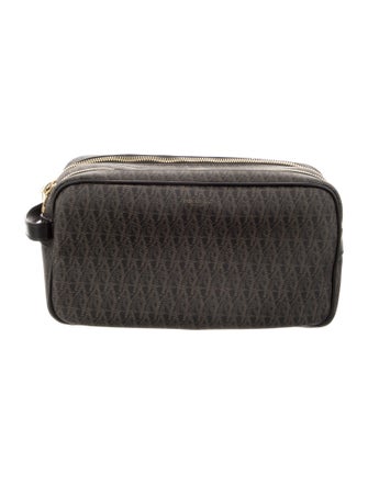 Saint Laurent Pattern Print Leather Cosmetic Bag.