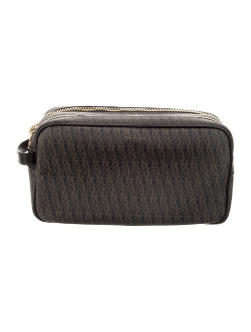 Saint Laurent Pattern Print Leather Cosmetic Bag.