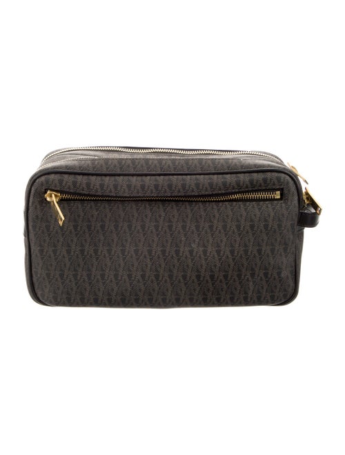 Saint Laurent Pattern Print Leather Cosmetic Bag.