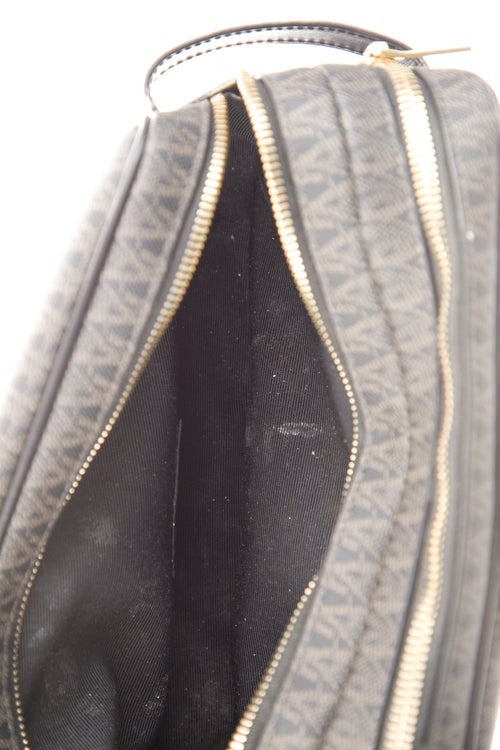 Saint Laurent Pattern Print Leather Cosmetic Bag.