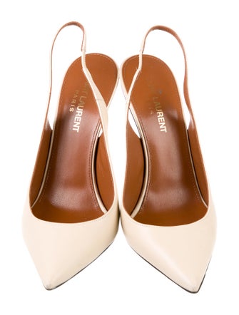 Saint Laurent Leather Slingback Pumps