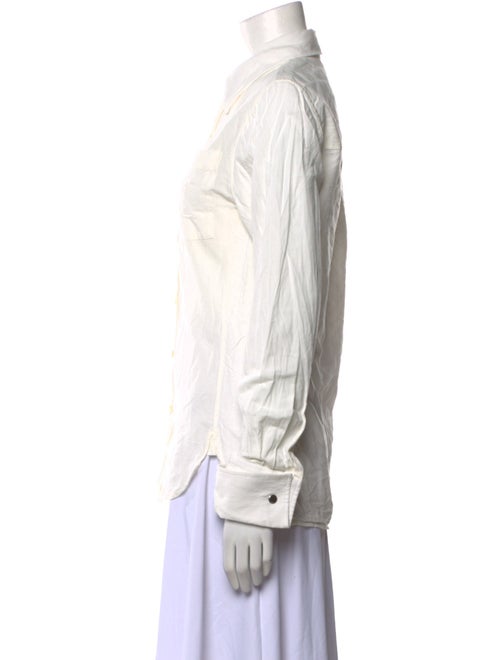 Saint Laurent 2021 Pocket Blouse 'Craie' Button-Up Top