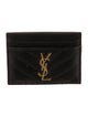 Saint Laurent 2019 Cassandre Monogram Chevron Matelassé Card Case Card Holder