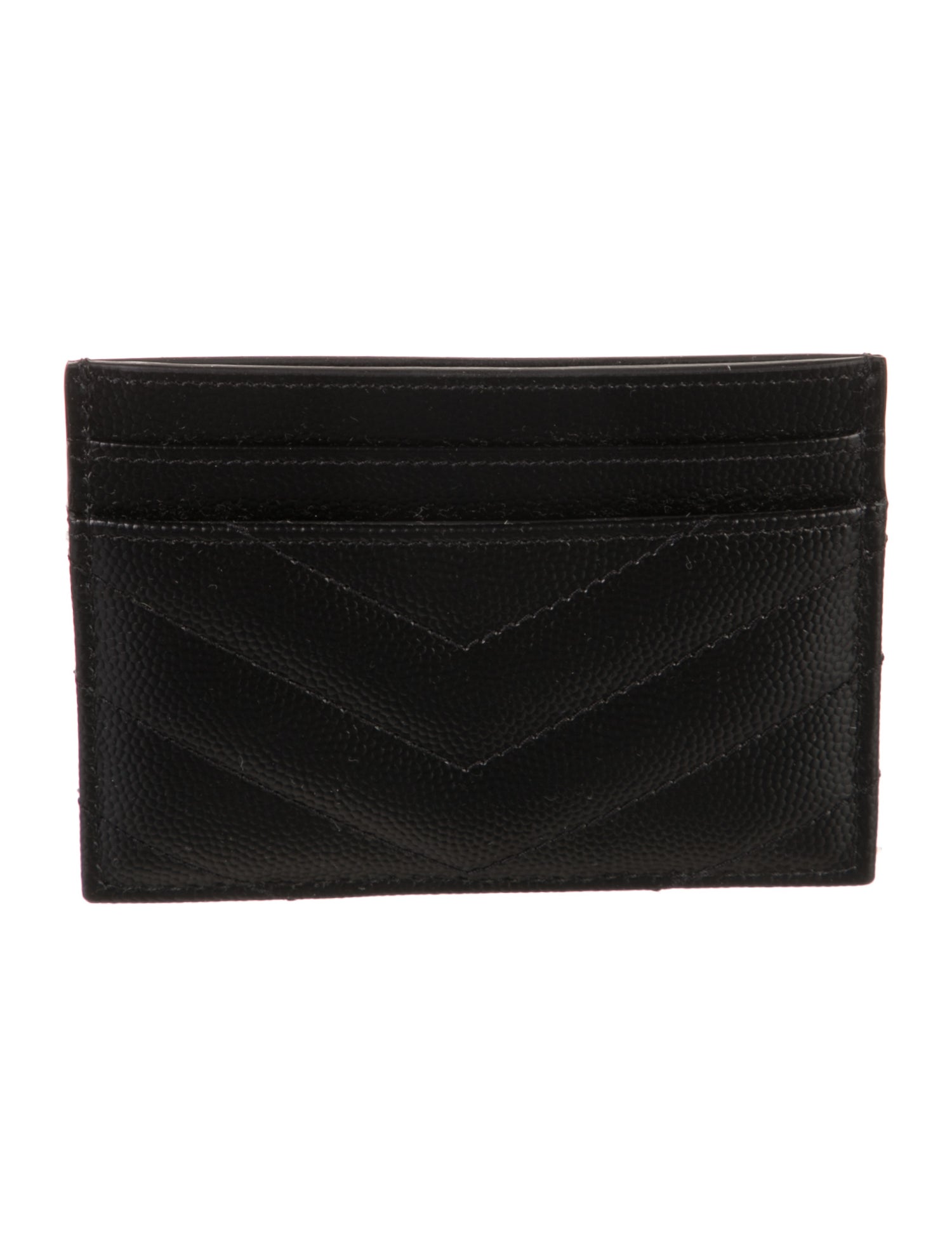 Saint Laurent 2019 Cassandre Monogram Chevron Matelassé Card Case Card Holder