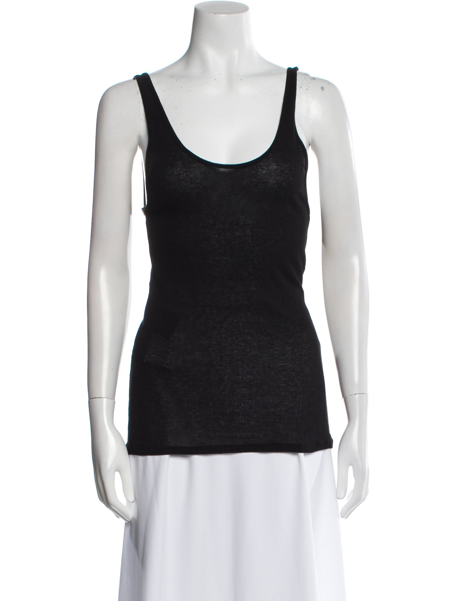 Saint Laurent Scoop Neck Sleeveless Top