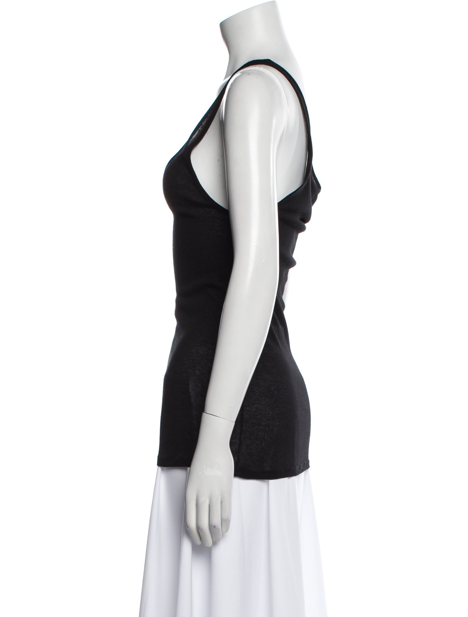 Saint Laurent Scoop Neck Sleeveless Top