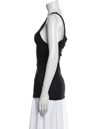Saint Laurent Scoop Neck Sleeveless Top