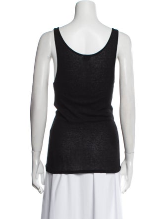 Saint Laurent Scoop Neck Sleeveless Top