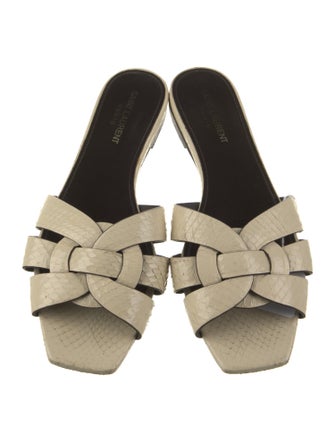 Saint Laurent Snakeskin Slides