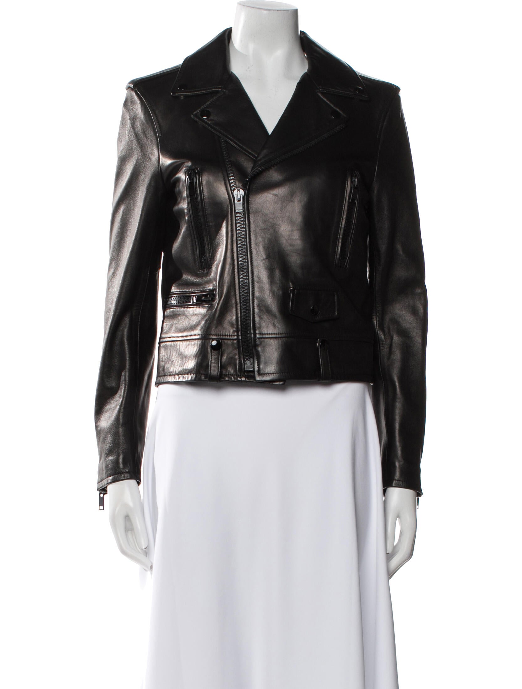 Saint Laurent Lamb Leather Biker Jacket
