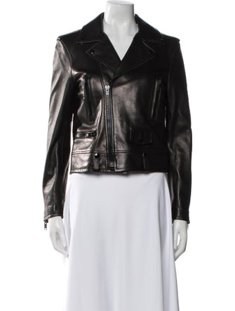 Saint Laurent Lamb Leather Biker Jacket