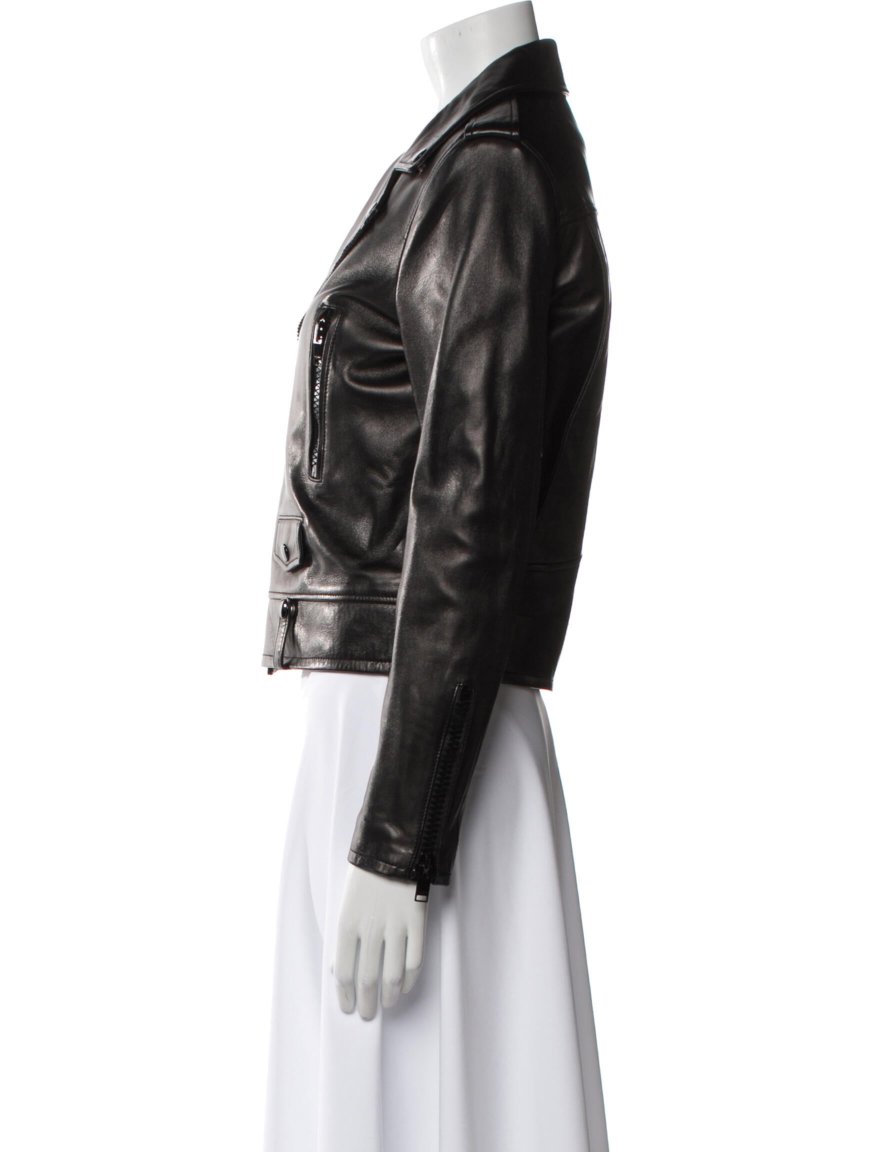 Saint Laurent Lamb Leather Biker Jacket