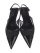 Saint Laurent Leather Leather Trim Embellishment Slingback Pumps