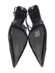 Saint Laurent Leather Leather Trim Embellishment Slingback Pumps