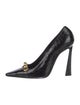 Saint Laurent Embossed Leather Chain-Link Accents Pumps