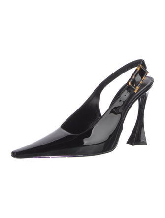 Saint Laurent Patent Leather Slingback Pumps
