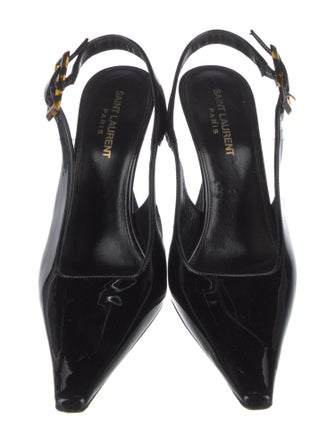 Saint Laurent Patent Leather Slingback Pumps