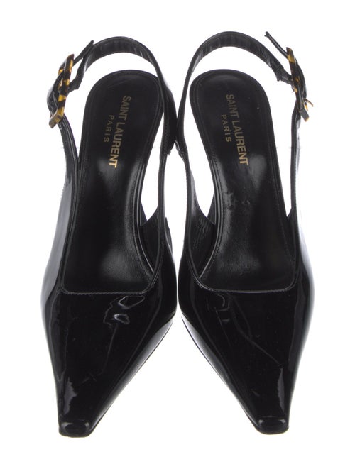 Saint Laurent Patent Leather Slingback Pumps